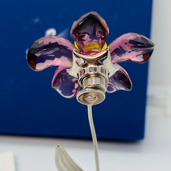 Swarovski Crystal Paradise Deoli Flower Amethist Original Box Swan Signed 677619 - Picture 9 of 16